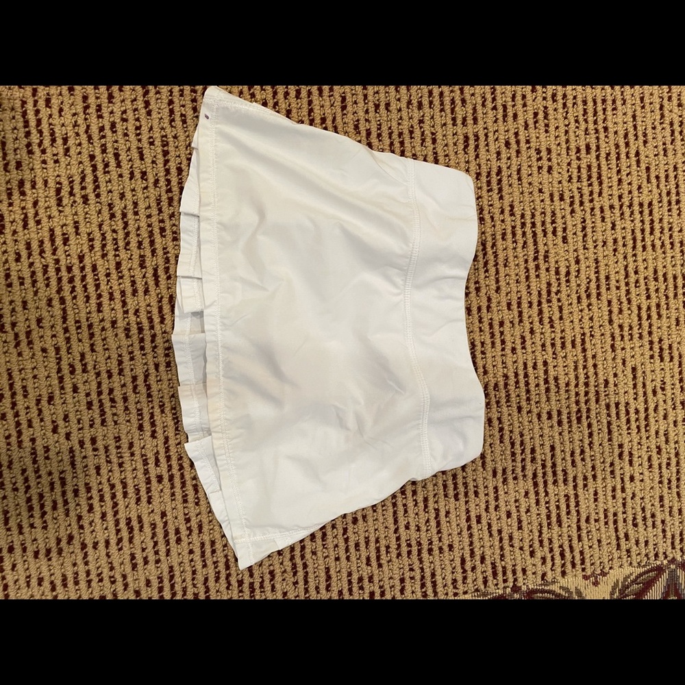 White tennis skirt